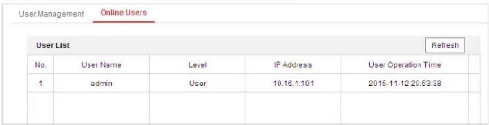 Hikvision DS-2DY3320IW-DE - Online Users - 1