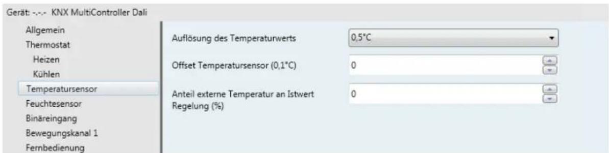 Esylux PD 360i/8 LIN - Abb. 4 Parameter für lokalen Temperatursensor - 1