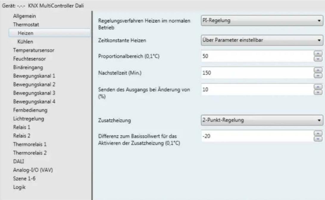 Esylux PD 360i/8 LIN - Abb. 10 Zusätzliche Heizungsparameter, Switch-Steuerung - 1