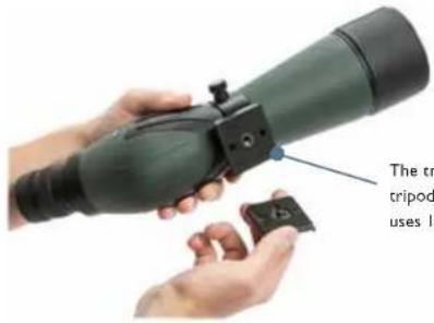 Vortex Diamondback 20-60x80 - Attach the Diamondback to a tripod - 1