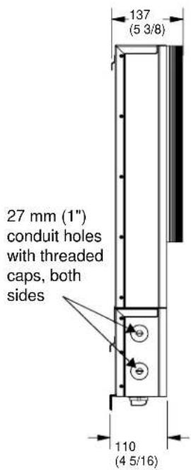 SunPower SPR-2800X - Dimensions and Knockout Locations - 1