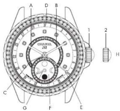 Chanel J12 Diamond Dial - Adjusting the moon phase function - 1