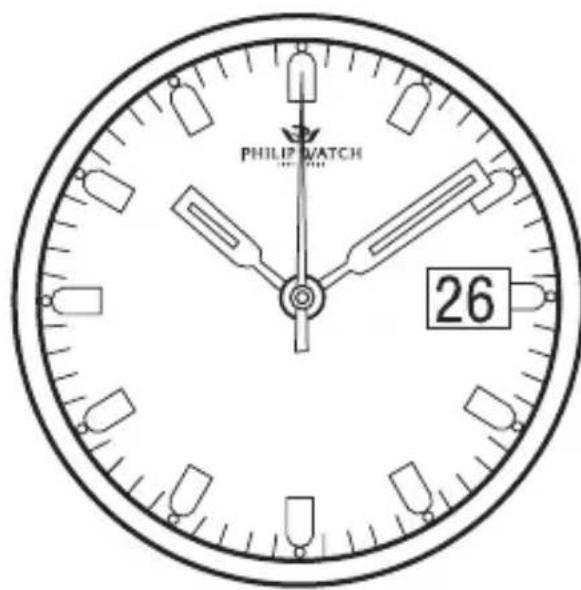 Philip Watch Quartz Date - NOTE - 1