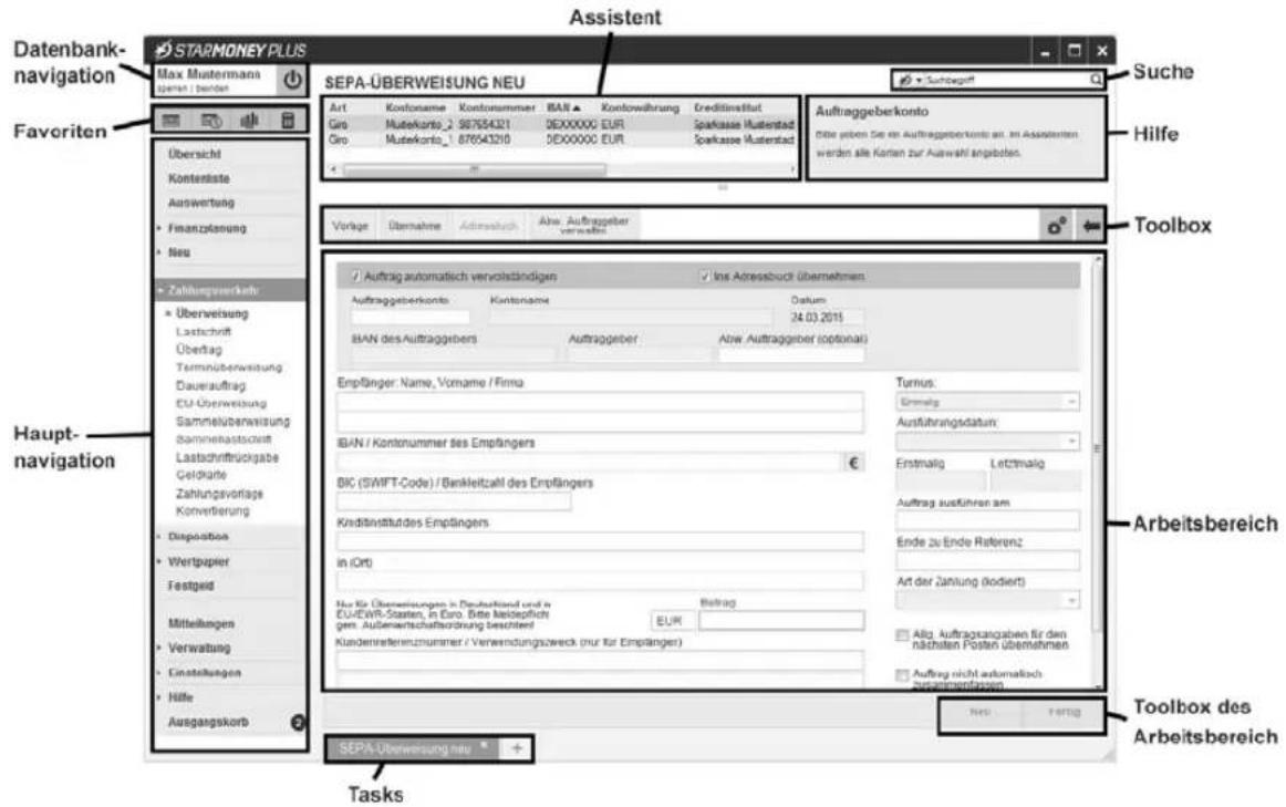 StarMoney Plus - Die StarMoney-Arbeitsoberfläche - 1