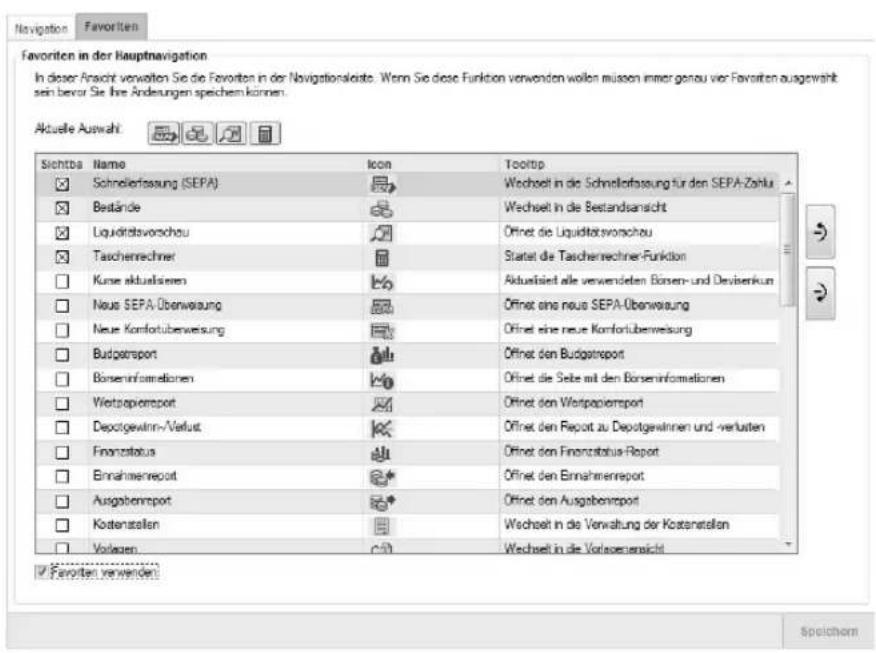 StarMoney Business 7.0 - Favoriten - 1