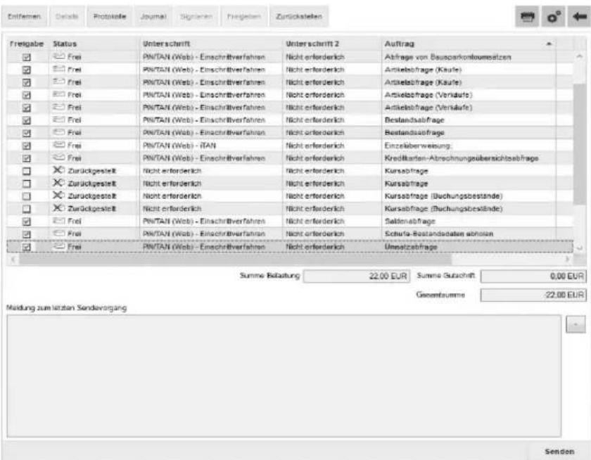 StarMoney Business 7.0 - Ausführen der Aufträge im Ausgangskorb - 3