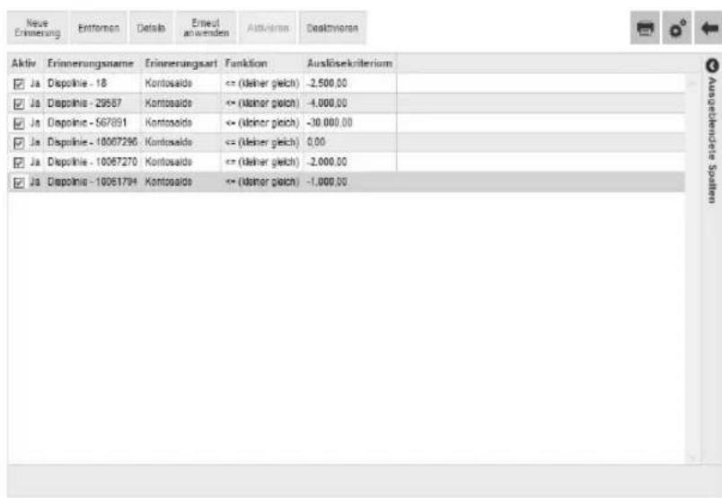 StarMoney Business 7.0 - Erinnerungen einrichten - 3