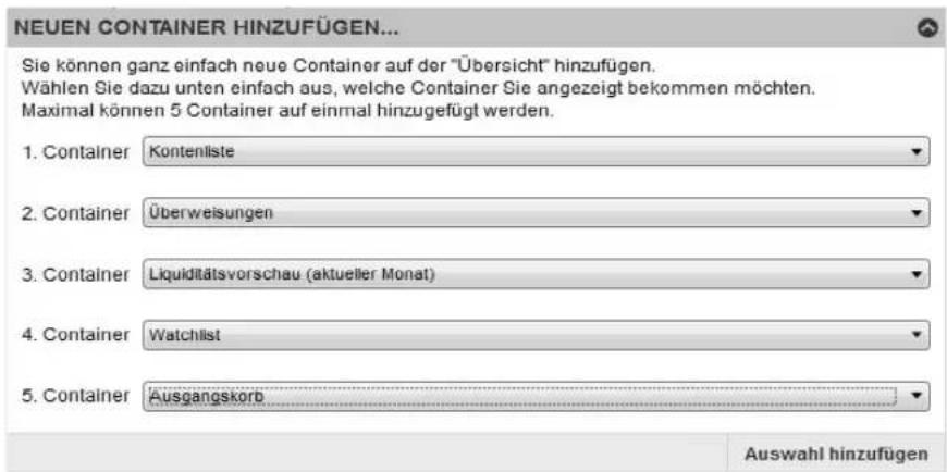 StarMoney Business 7.0 - Persönliche Übersichtsseite - 2