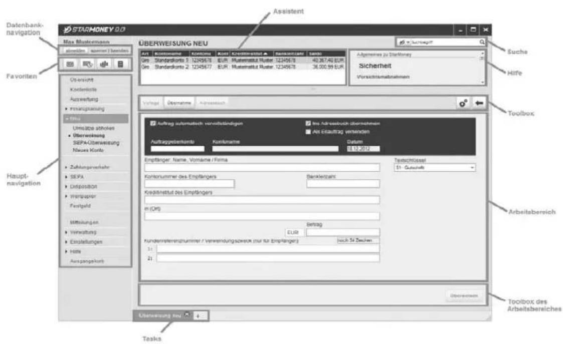 StarMoney 9.0 - Die StarMoney-Arbeitsoberfläche - 1