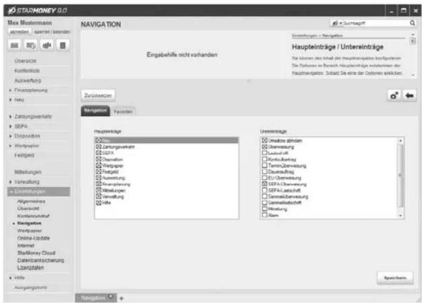 StarMoney 9.0 - Navigation - 1