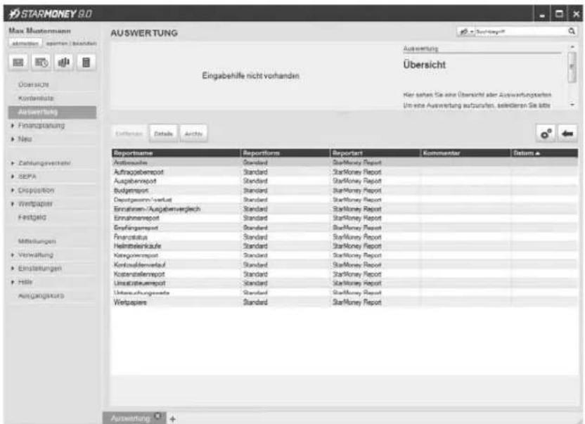 StarMoney 9.0 - Auswertungsformen - 1