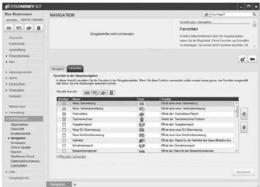 StarMoney 9.0 - Favoriten - 1