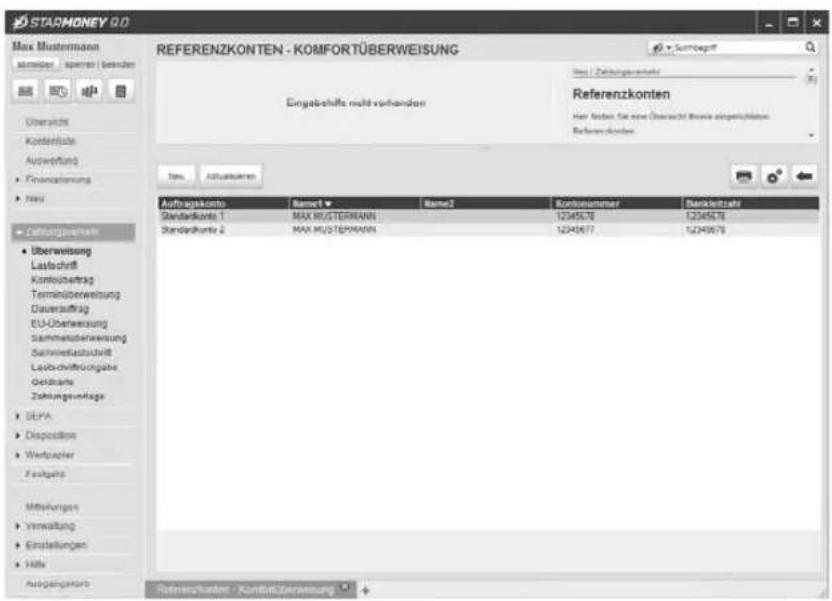 StarMoney 9.0 - Referenzkonten einsehen - 1