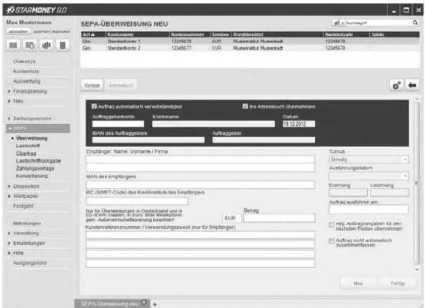 StarMoney 9.0 - SEPA-Überweisung - 3