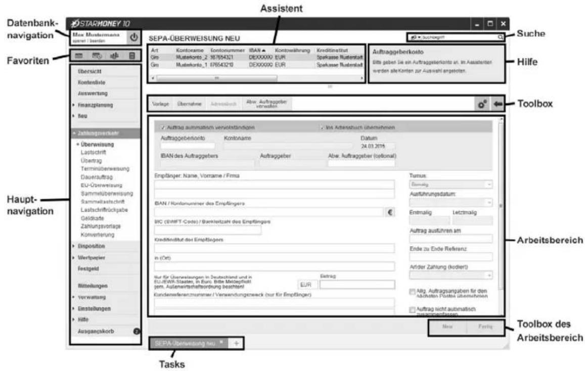 StarMoney 10.0 - Die StarMoney-Arbeitsoberfläche - 1