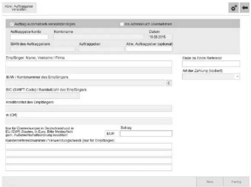 StarMoney 10.0 - SEPA-Übertrag - 1