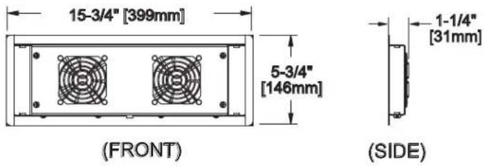 15-3/4" [399mm] 5-3/4" [146mm] (FRONT) 1-1/4" [31mm] (SIDE)