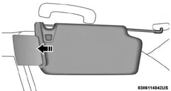 Chrysler 300 (2019) - "Slide-On-Rod"AndExtenderFeaturesOfSun Visor - 1