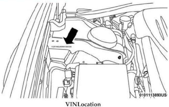 Chrysler 300 (2019) - Vehicle Identification Number - 2