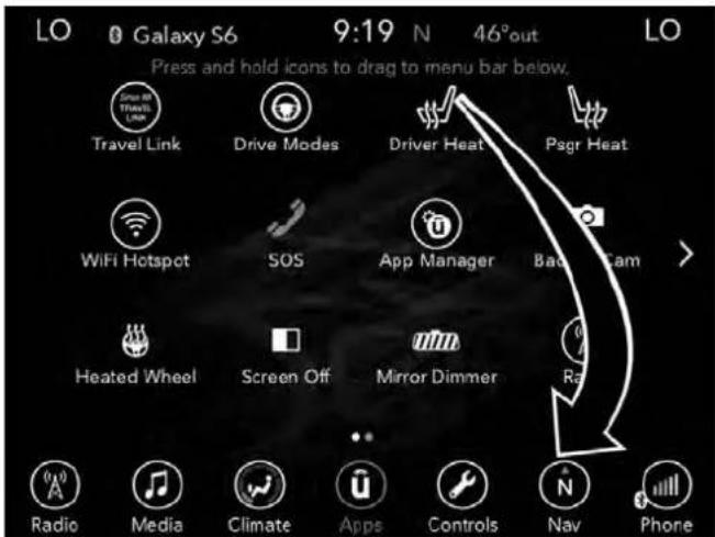 Chrysler 300 (2019) - DRAG & DROP MENU BAR - 1