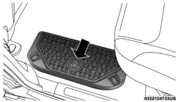 RAM Chassis Cab (2019) - Second Row In-Floor Storage Bin — If Equipped - 1