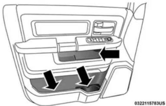 RAM Chassis Cab (2019) - Front Door Storage — If Equipped - 1