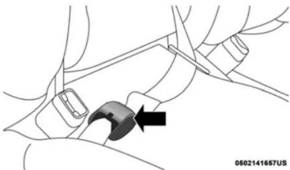 RAM Chassis Cab (2019) - First Row Center Seat Belt Operating Instructions (Regular Cab Only) - 2