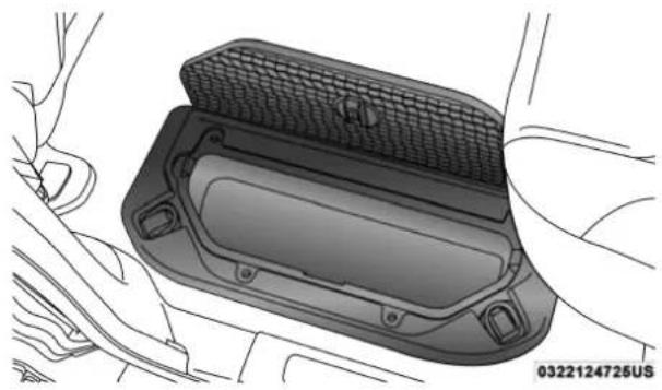 RAM Chassis Cab (2019) - Second Row In-Floor Storage Bin — If Equipped - 2