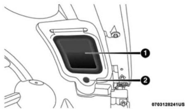 Technical diagram of a vehicle intake component with numbered parts and manufacturer mark