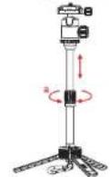 Sirui TableTop 3T-35K - 3.Bail head and center column operation - 1