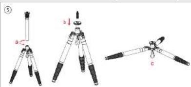 Sirui UltraLight T-005X - T-0X Series Tripod Data Chart - 7