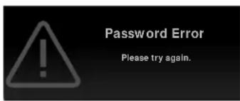 Password Error Please try again.