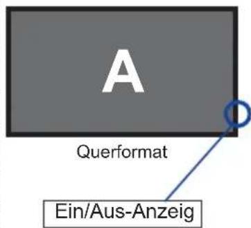 A Querformat Ein/Aus-Anzeig