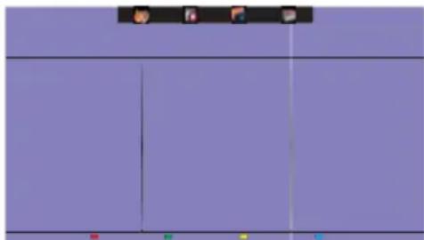 Pure graphical interface elements without any text, numbers, or symbols