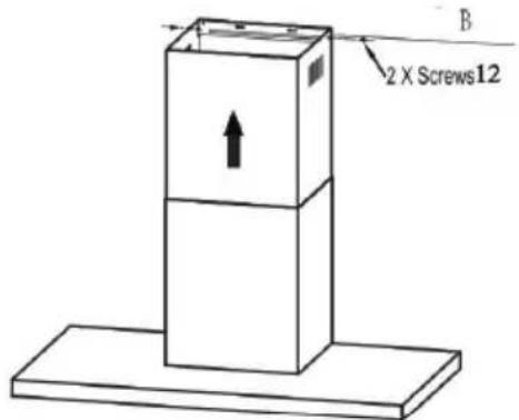 Exquisit FKH62.3INOX - Bovenste schouwdeel - 1