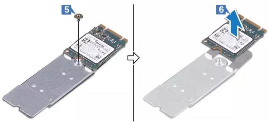 ALIENWARE M15 - Procedure to remove M.2 2230 solid-state drive - 7