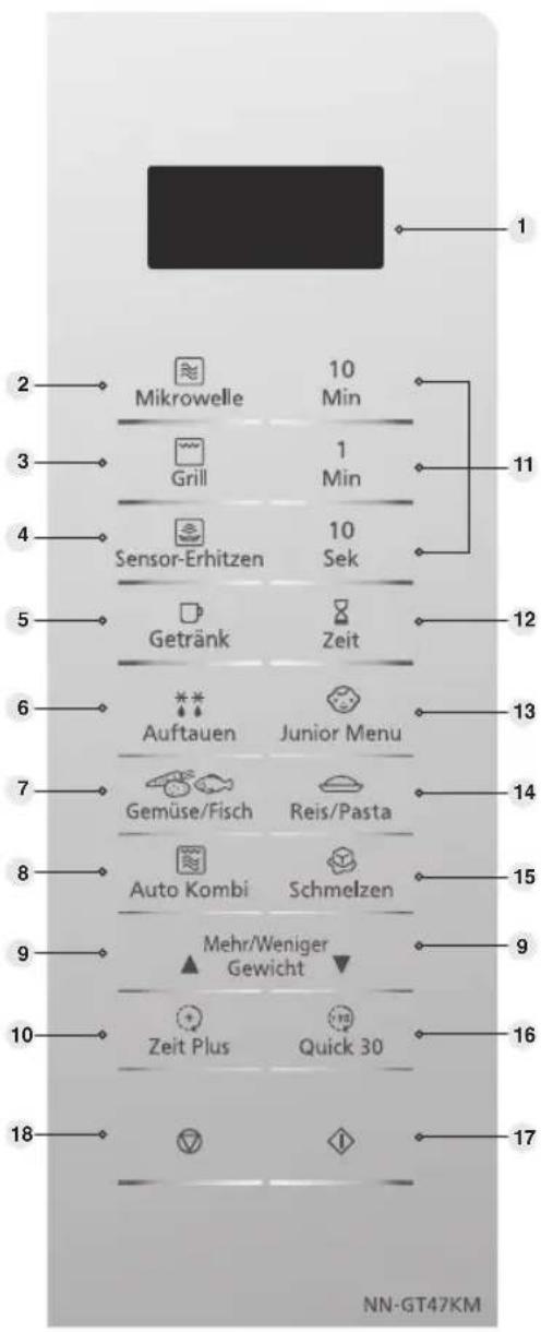 PANASONIC NN-GT47KM - Bedienfeld - 1