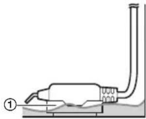 Diagram of a mechanical device with a pipe and base, no visible text or symbols.