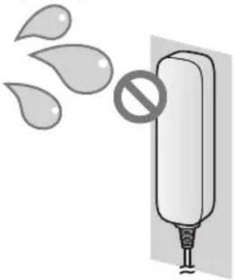 Illustration of a water bottle with droplets and a prohibition symbol (no text or labels).