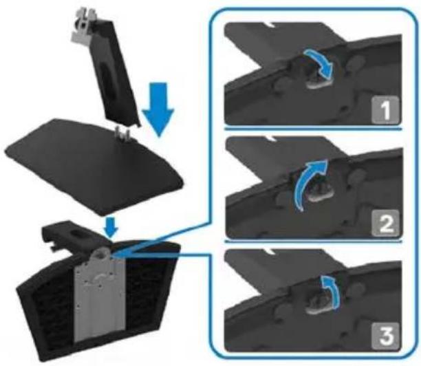 DELL S Series SE2219H - Connecting the stand - 1