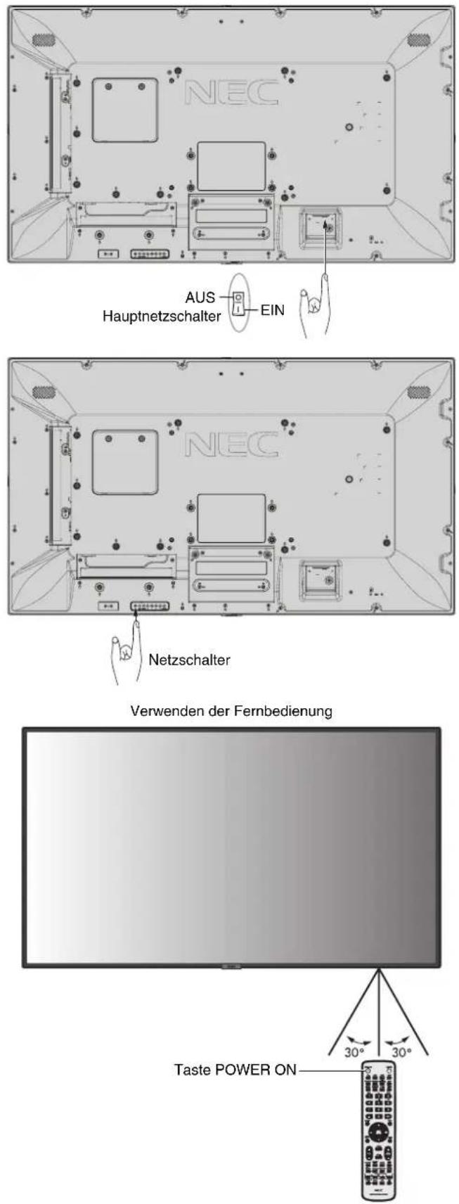 NEC MultiSync P484 MG - Stromversorgung EIN und AUS - 1