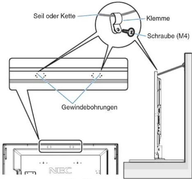 Seil oder Kette Klemme Schraube (M4) Gewindebohrungen NEC