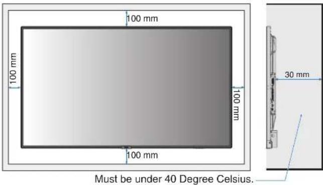 NEC MultiSync C751Q - Ventilation Requirements - 1