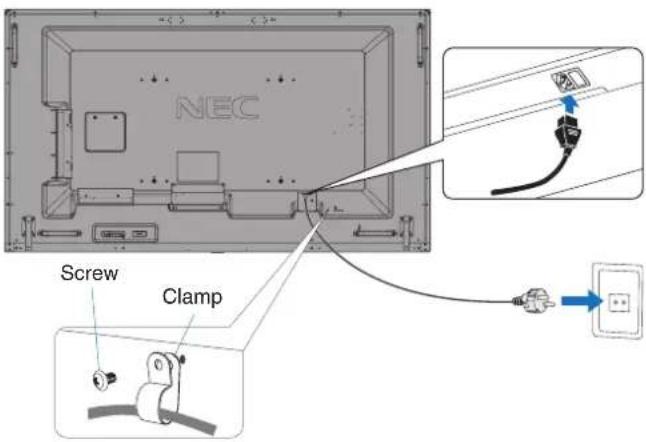 NEC MultiSync C751Q - Connect the supplied power cord - 1