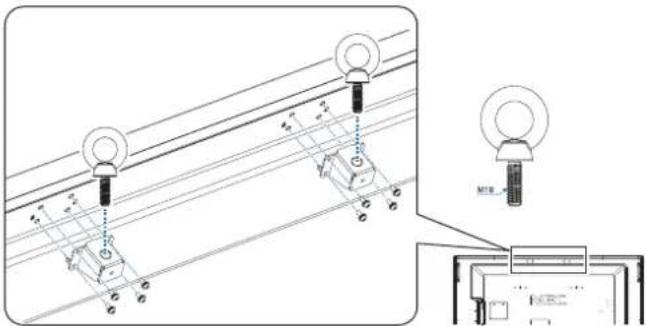NEC MultiSync C751Q - Attach eyebolts (not included) for mounting - 1