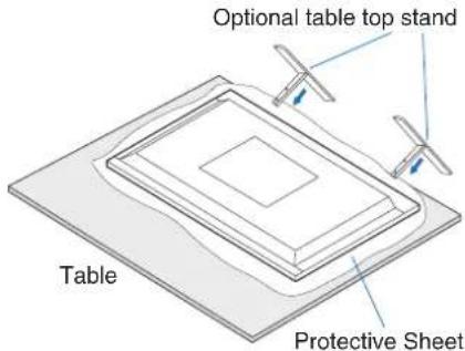 NEC MultiSync C751Q - Installing and Removing the Optional Table Top Stand - 1