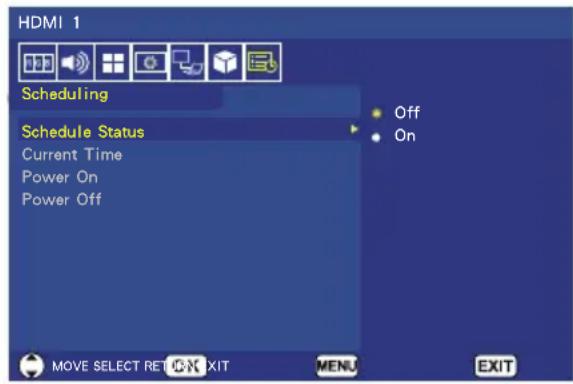 NEC E series E557Q - Scheduling Menu - 1