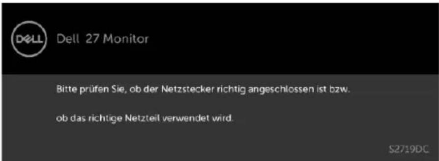 DELL S Series S2719DC - OSD-Warnmeldungen - 8