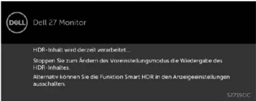 DELL S Series S2719DC - OSD-Warnmeldungen - 7