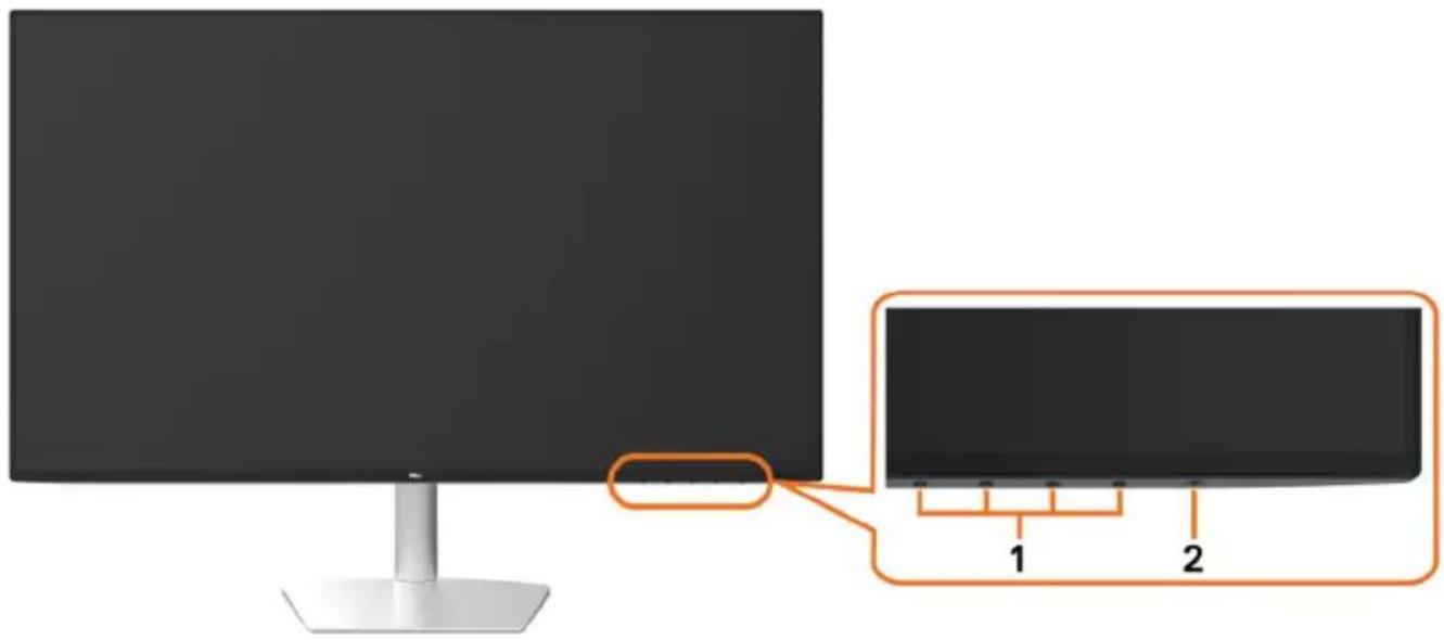 DELL S Series S2719DC - Funktionen, Merkmale und Bedienelemente identifizieren - 1